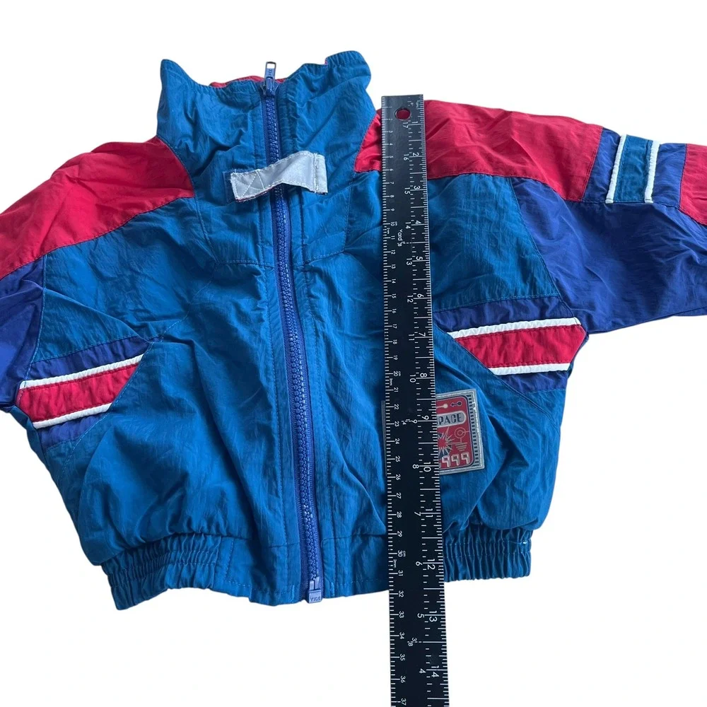 Vintage Weather Tamer 18M Blue Red 1999 Cyber Space Windbreaker Outerwear Jacket